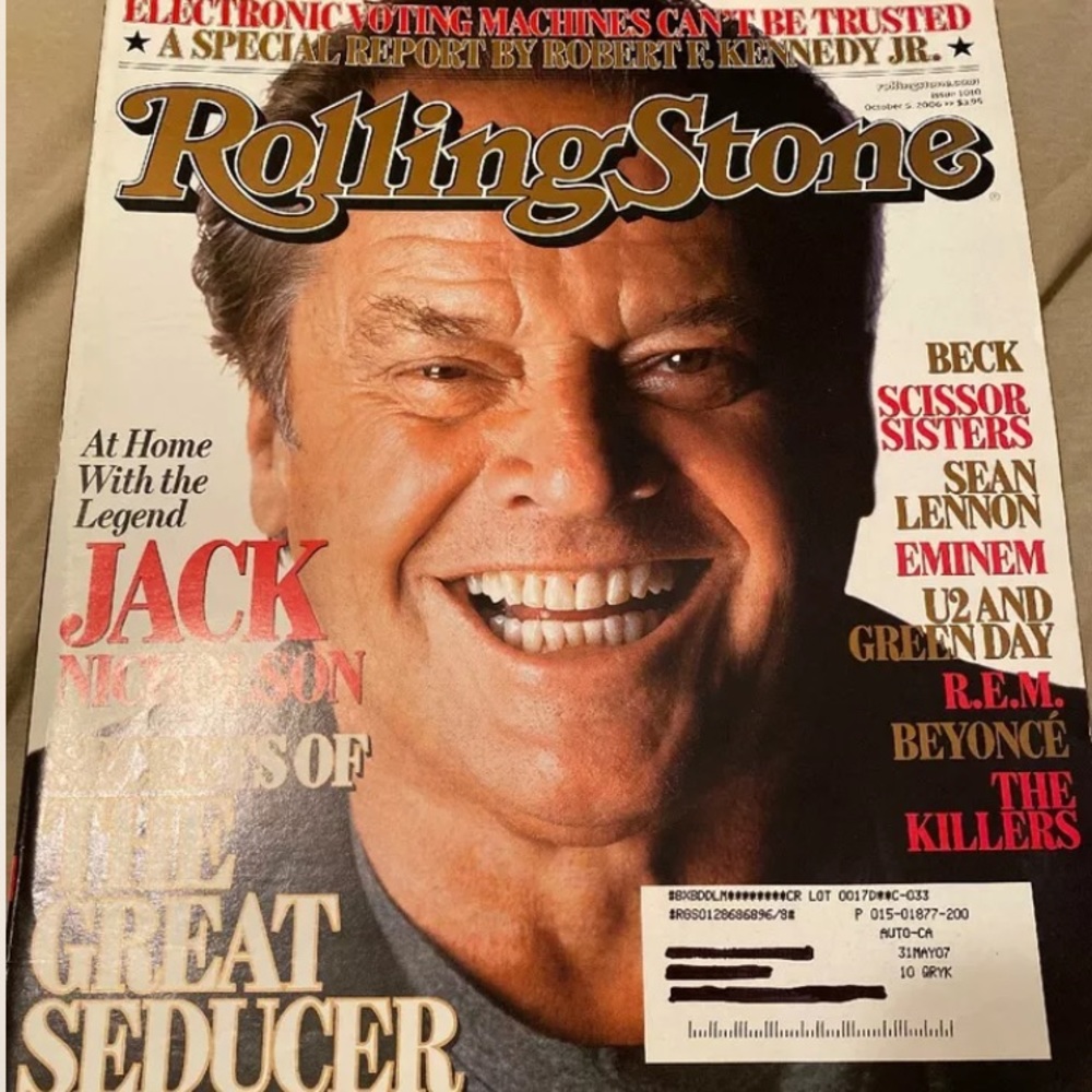 Rolling Stone Magazine - 2006 - Jack Nicholson - Beyonce - Eminem - Green Day U2
